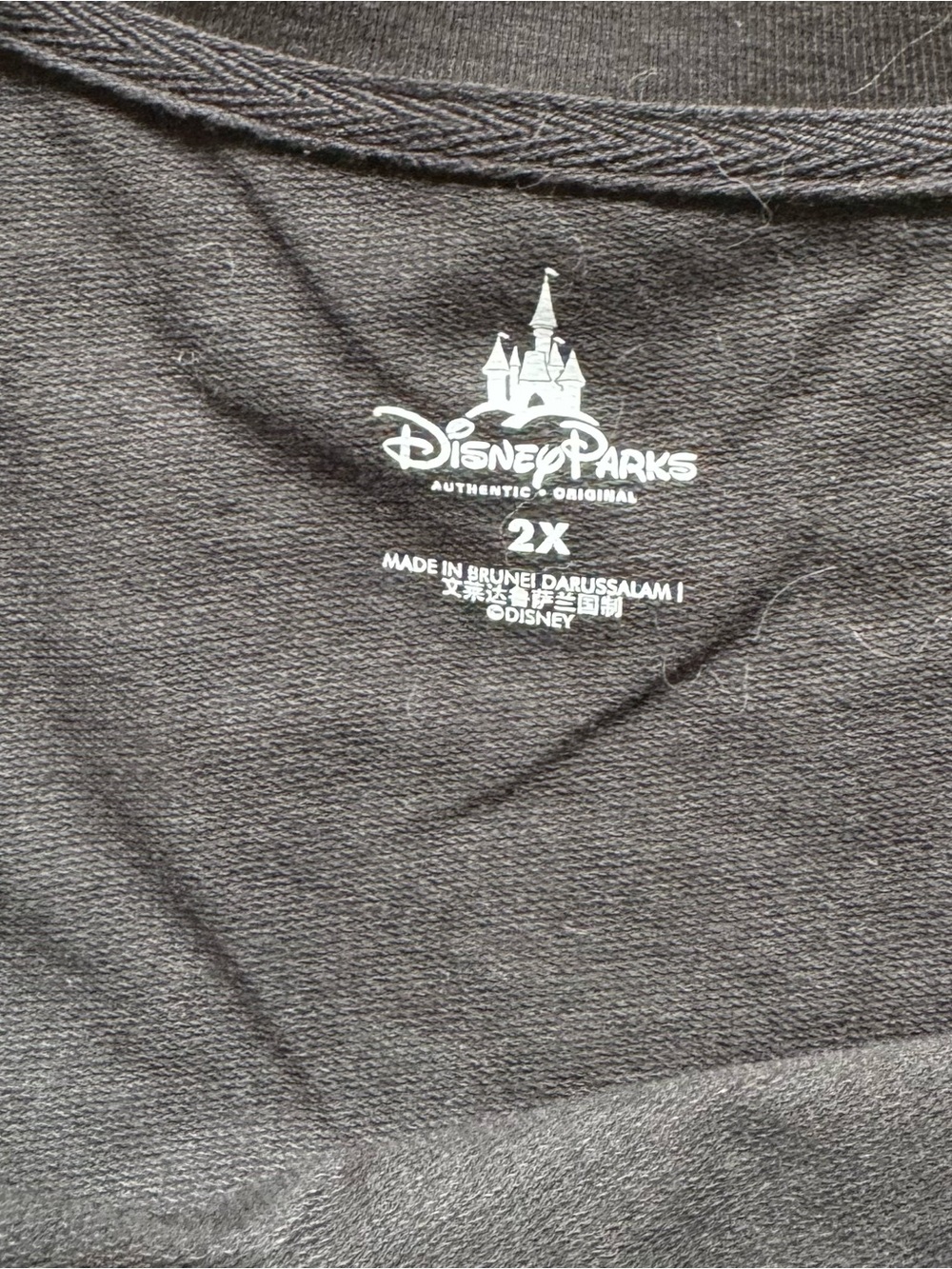 Disney Black Top with Parks Logo. 2017
